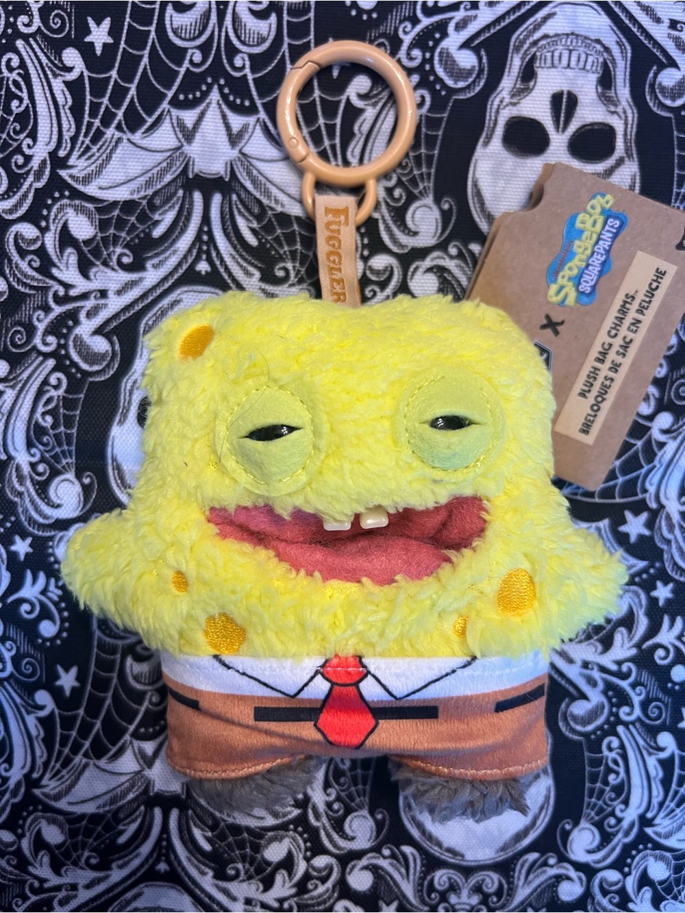 Fuggler SpongeBob Yellow Plush Keychain/ Bag Charm